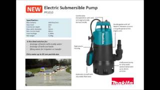 Makita PF1010 Electric Submersible Pump [upl. by Ricki]