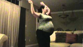 Pregnant Dance to induce labor  tootsie roll song [upl. by Aiker]