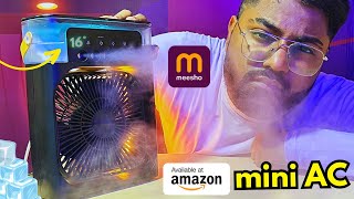 Review Portable mini Ac for Home Humidifier Air Cooler Fan Mini Cooler on Amazon Meesho [upl. by Zebulen]