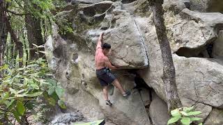 Sloper Route V2  Castle Rock Bouldering Indian Rock [upl. by Anot]