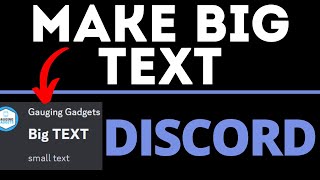 How to Make BIG Text in Discord  Send Bold amp Bigger Text on Discord Trick [upl. by Maddis]