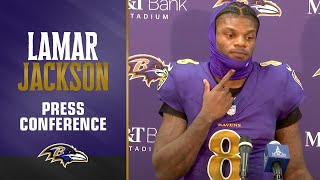 Lamar Jackson on His FourTouchdown Game  Baltimore Ravens [upl. by Einyaj159]