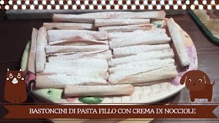 BASTONCINI DI PASTA FILLO ALLA CREMA DI NOCCIOLE  solo 3 ingredienti [upl. by Cumine568]