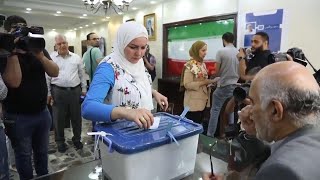 Iranians in Damascus head to the polls for Iranian presidential election [upl. by Ahseneuq]