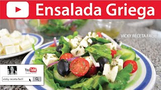 ENSALADA GRIEGA  Vicky Receta Facil [upl. by Sanburn]