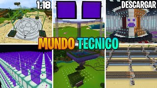 Descarga MUNDO TECNICO para Minecraft PE 118 Bedrock  TOUR por MUNDO TECNICO Super EPICO [upl. by Ariat]