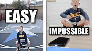 EASY to IMPOSSIBLE Trick Shot Challenge [upl. by Nairde339]