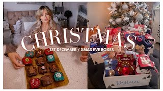 CHRISTMAS 1ST DECEMBER  XMAS EVE BOX IDEAS  CHRISTMAS CHOCOLATE BROWNIES 🎄 [upl. by Rhoads862]