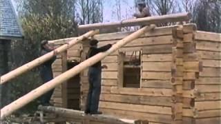 Traditional Finnish Log House Building Process [upl. by Mobley]