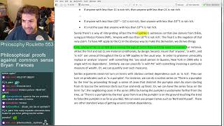 Philosophy Roulette 553  Philosophical Proofs Against Common Sense Bryan Frances [upl. by Godred]