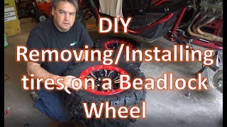 Removing and Installing Tires on a Beadlock Rim [upl. by Rodnas]