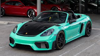 Our First New 2024 Porsche 718 Spyder RS  PTS Mint Green [upl. by Dreyer]