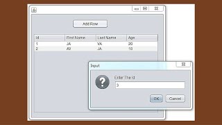 JAVA Tutorial  How To Add A Row To JTable From JOptionPane in Java NetBeans With Source Code [upl. by Adnac]