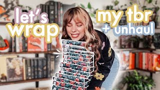 wrapping my tbr  unhauling books [upl. by Aikehs]