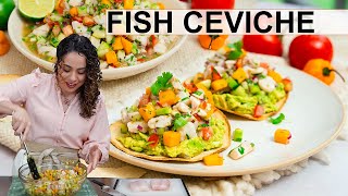 Make THE VERY BEST Fish Ceviche with a tropical twist Ceviche de Pescado [upl. by Epilihp]