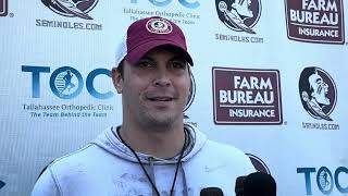 FSU QB coach Tony Tokarz goes indepth on DJ Uiagalelei talks talent of QB room more [upl. by Yssim]