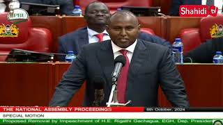 MP JUNET MOHAMMED SHOCKING SUBMISSION IN PARLIAMENT ON GACHAGUAS IMPEACHMENT [upl. by Kier542]