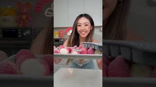 3 INGREDIENT Strawberry Lemonade Sorbet shorts [upl. by Etnad]