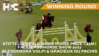 Alessandra Volpi amp Gracieux Du Pachis Win The Stiftelsen Falsterbo Horse Prize 145m [upl. by Robb]