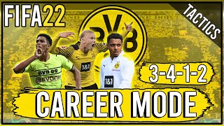 Recreate my 3412 Borussia Dortmund Career Mode Tactics in FIFA 22  Custom Tactics Explained [upl. by Adnirolc445]