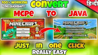 How I Convert MINECRAFT PE into JAVA with only 5 SETTINGS 🔥 [upl. by Fredra773]