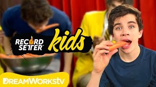 Hayes Griers Carrot Challenge  RECORDSETTER KIDS [upl. by Yllil]