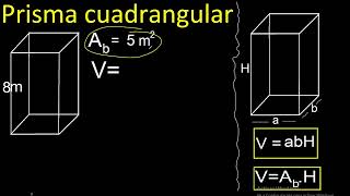 Volumen de un Prisma cuadrangular  formula [upl. by Eeleimaj]