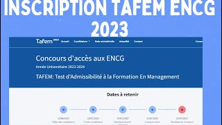 شرح التسجيل ENCG TAFEM وترتيب بدون أخطاء 2023 [upl. by Madelena]