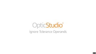 OpticStudio 17 Beta Program Ignore Tolerance Operands [upl. by Elson677]