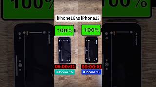 iPhone 16 vs iPhone 15 Battery Comparison Test 😱 apple iphone iphone16 [upl. by Oiramd]