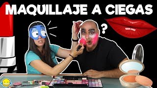 💄MAQUILLAJE A CIEGAS💅BLINDFOLDED MAKEUP CHALLENGE💋Maquillamos a Jordi con los ojos tapados Lol💋 [upl. by Idell723]