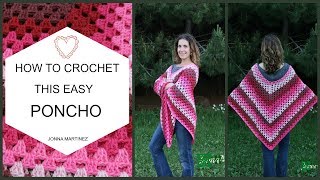 HOW TO CROCHET A PONCHO  Easy Granny Stitch Poncho pattern  crochet [upl. by Akkina616]