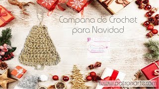 Campana de Crochet para Navidad [upl. by Chard252]