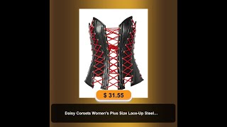 Daisy Corsets Womens Plus Size LaceUp Steel Boned Over Bust Corset BlackRed 6X shorts [upl. by Amelie165]