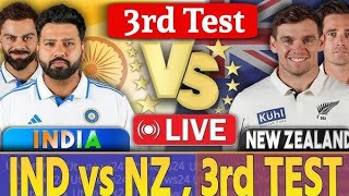 INDIA VS NEWZEALAND 3RD TEST LIVE MATCH SCORES AND COMMENTARY [upl. by Dnomad]