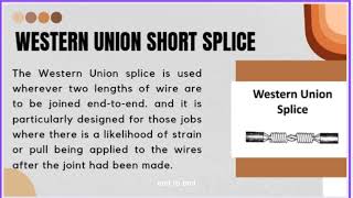 ELECTRICAL WIRE JOINTS AND SPLICES [upl. by Pizor711]