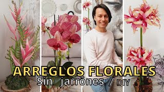 ARREGLOS FLORALES ELEGANTES ARTIFICIALES 🌸 DIY  ORJOS HOME [upl. by Logan]