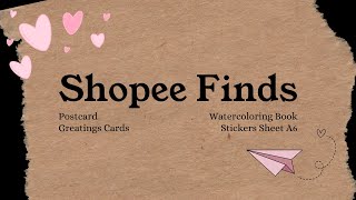 Shopee Finds  Postcard Greatings Cards Watercoloring Book Stickers Sheet A6 Stationery [upl. by Abehshtab838]