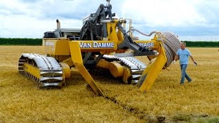 InterDrain GPSeries V plow  laying trenchless field drainage  Van Damme Drainage [upl. by Wilhelm]