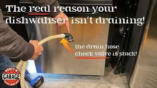 Dishwasher Not Draining Check the Drain Hose Check Valve [upl. by Noraf742]