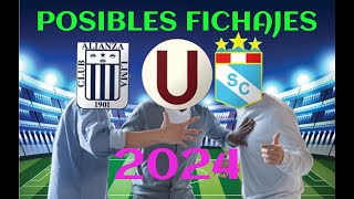 LO ULTIMO POSIBLES FICHAJES ALIANZA LIMA UNIVERSITARIO SPORTING CRISTAL PARA EL 2024 [upl. by Guinn206]