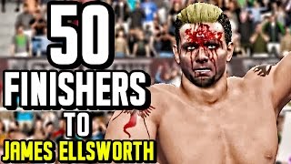 WWE 2K17  50 Finishers To James Ellsworth [upl. by Neffirg721]