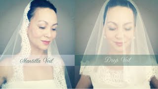 DIY Wedding Veil  Lace TrimDrop Ballet Length and Mantilla Veil [upl. by Eiten174]