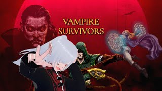 HalfVampire Vtuber Plays Vampire Survivors Part 1  Arikado Streams [upl. by Ginni774]