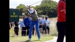 Henrik Stenson golf swing longiron faceonview July 2014 [upl. by Hibben]