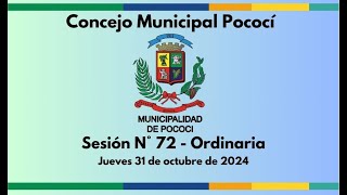 Sesión N° 72 del Concejo Municipal de Pococí [upl. by Aihk]