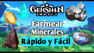 GUIA PARA FARMEAR MINERALES  GENSHIN IMPACT [upl. by Hendrika]