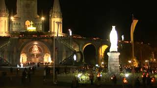 Procession Mariale aux flambeaux at the Sanctuaire de Lourdes  8 October 2024 [upl. by Ariahs]