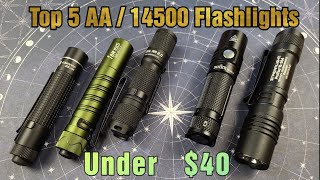 🔦 Top 5 Flashlights 14500AA under 40 in 2022 [upl. by Libbi413]