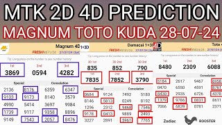 28072024 MTK 4D CHART TODAY  Magnum Sports Toto Kuda Prediction Today  MTK 4D WIN PROOF INSIDE [upl. by Yenalem84]